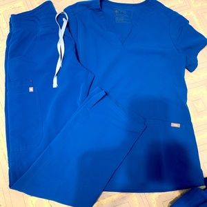 Figs - scrub set - small - royal blue